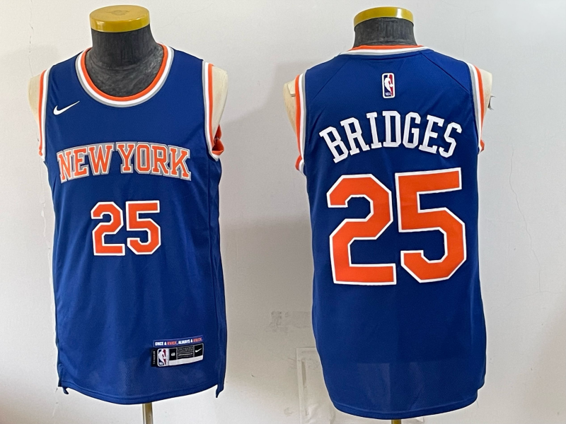Men New York Knicks #25 Bridges blue 2026 Nike NBA jersey 072207->new york knicks->NBA Jersey